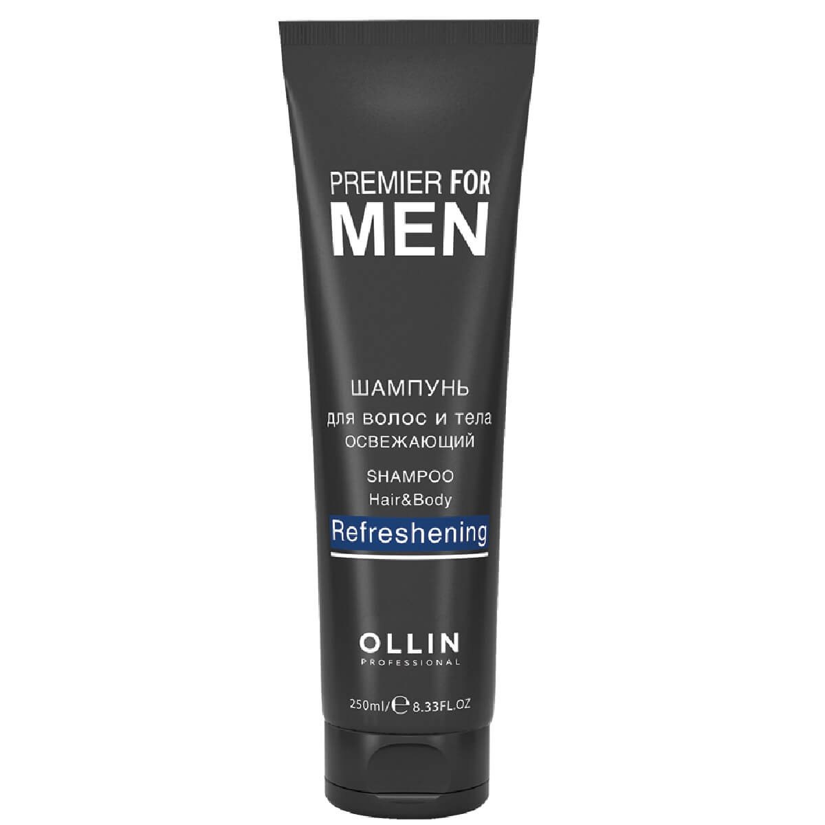 OLLIN Premier for Men Шампунь для волос и тела освежающий Shampoo Hair and Body Refreshening 250мл